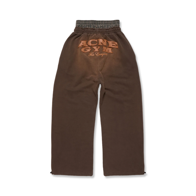 Layered Logo Sweatpants Brown