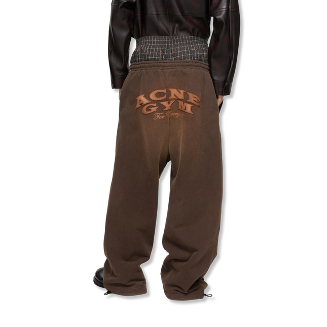 Layered Logo Sweatpants Brown