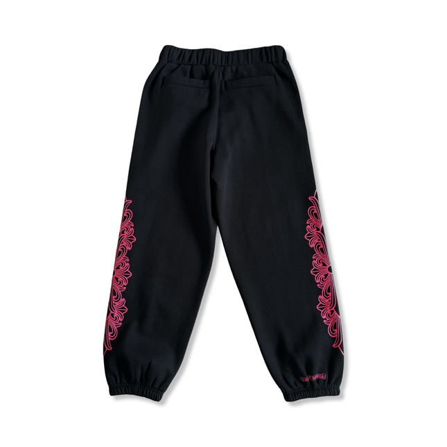 Black Sweatpants With Pink Floral