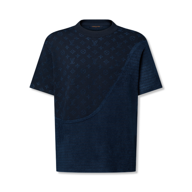 Graphic Jacquard T-Shirt Navy