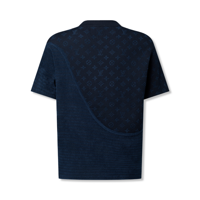 Graphic Jacquard T-Shirt Navy