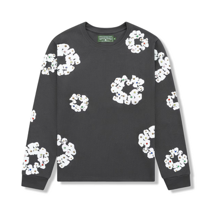 Rhinestone LS T-Shirt Dark Grey