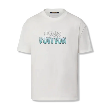 Embroidered Bead Cotton T-Shirt