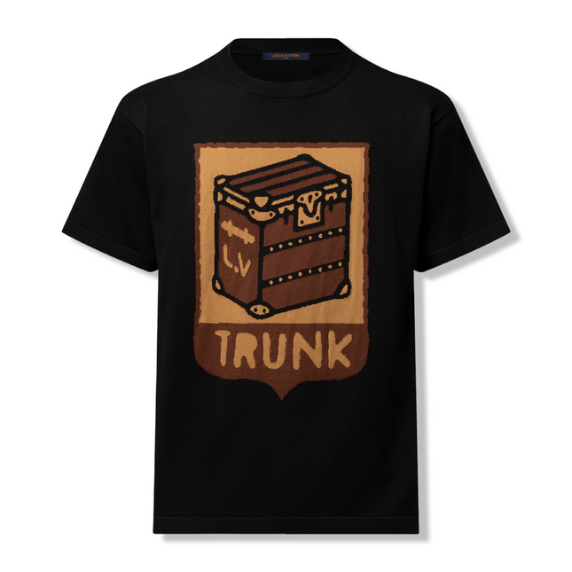 Cotton Trunk Print Black T Shirt