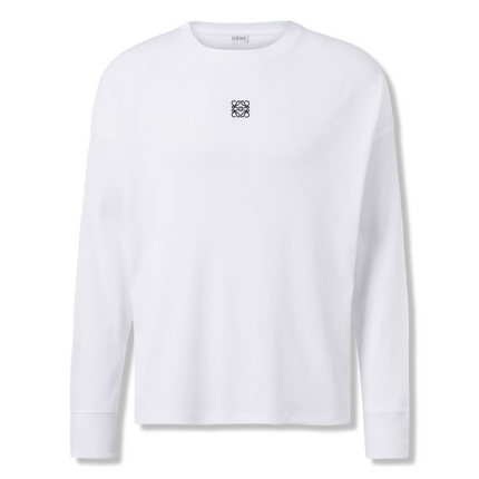 Embroidered Logo Ribbed L/S T-Shirt