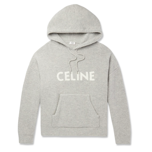 Logo Appliqué Knit Hoodie