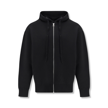 Anagram Zip-up Hoodie Black