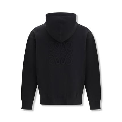 Anagram Zip-up Hoodie Black