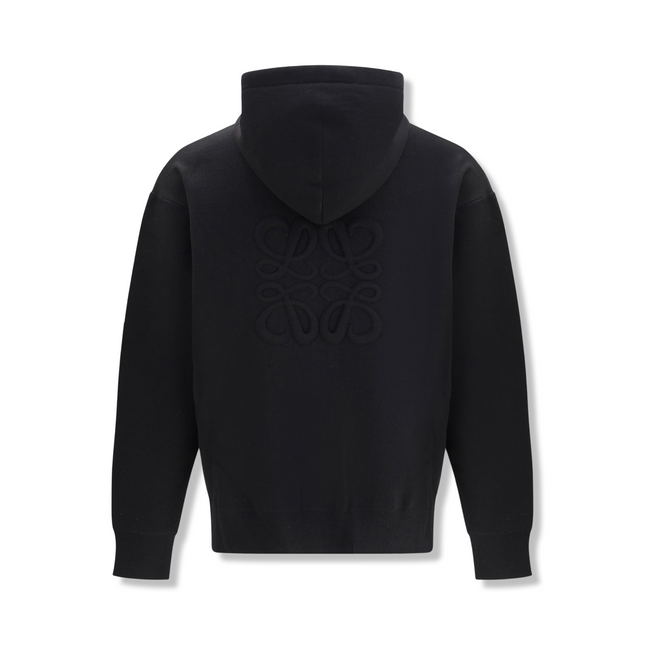 Anagram Zip-up Hoodie Black